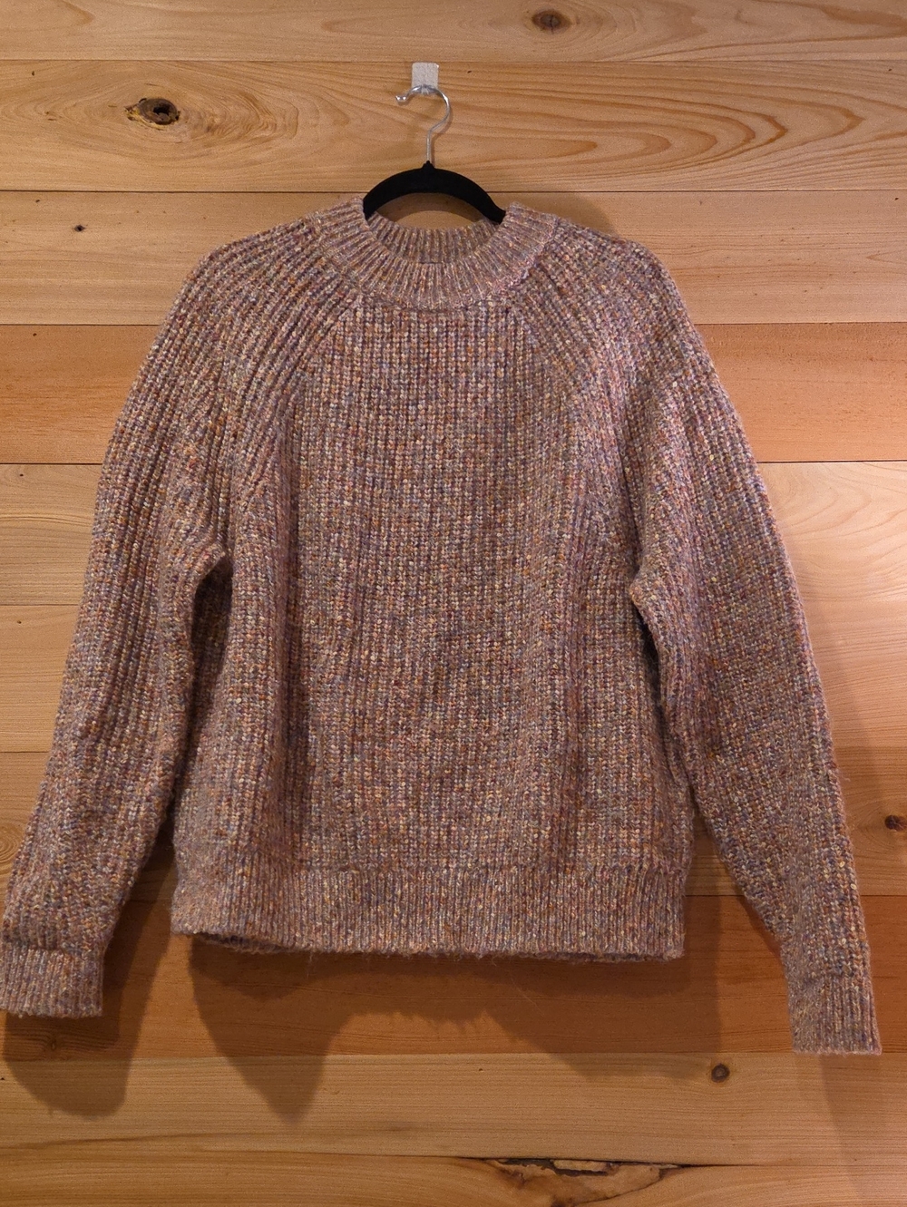 French Connection Multicolor Heathered Crewneck Sweater